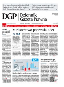 okłada najnowszego numeru Dziennik Gazeta Prawna